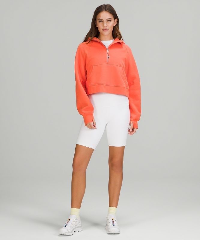 Lululemon Scuba Oversized 1/2 Zip Hoodie Hoodie Dam Korall | JCNF-71923