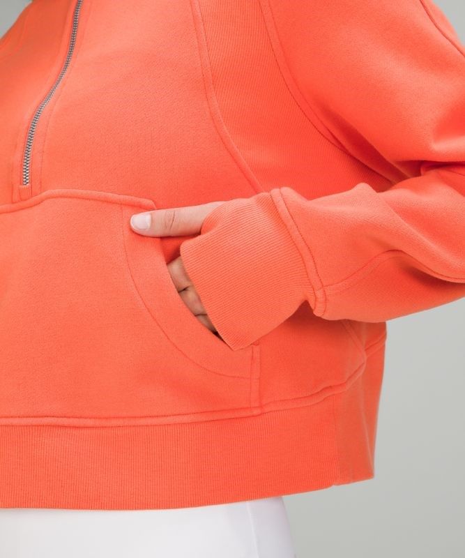 Lululemon Scuba Oversized 1/2 Zip Hoodie Hoodie Dam Korall | JCNF-71923