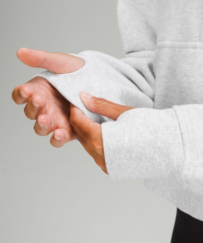 Lululemon Scuba Oversized 1/2 Zip Hoodie Hoodie Dam Ljusgrå | HXKJ-15096