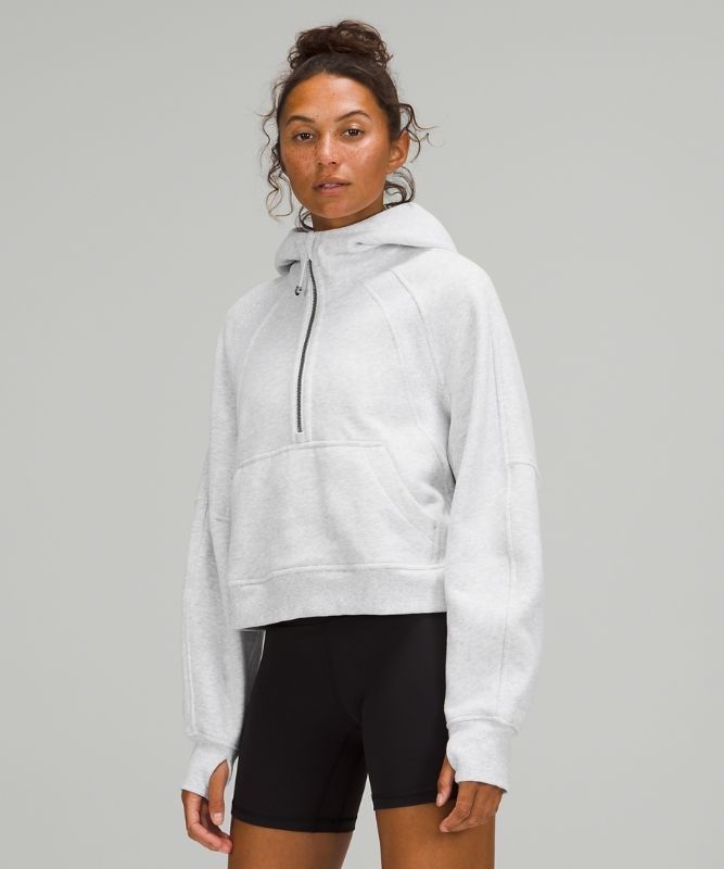 Lululemon Scuba Oversized 1/2 Zip Hoodie Hoodie Dam Ljusgrå | HXKJ-15096