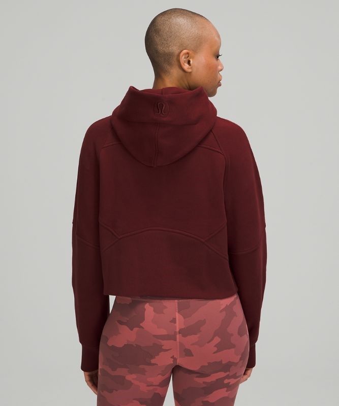 Lululemon Scuba Oversized 1/2 Zip Hoodie Hoodie Dam Röda Vinröda | ASNO-74956