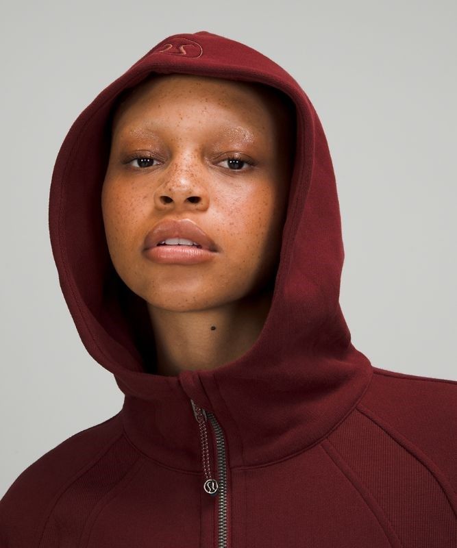 Lululemon Scuba Oversized 1/2 Zip Hoodie Hoodie Dam Röda Vinröda | ASNO-74956
