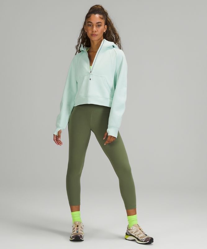 Lululemon Scuba Oversized 1/2 Zip Hoodie Hoodie Dam Mintgröna | VWYL-89415