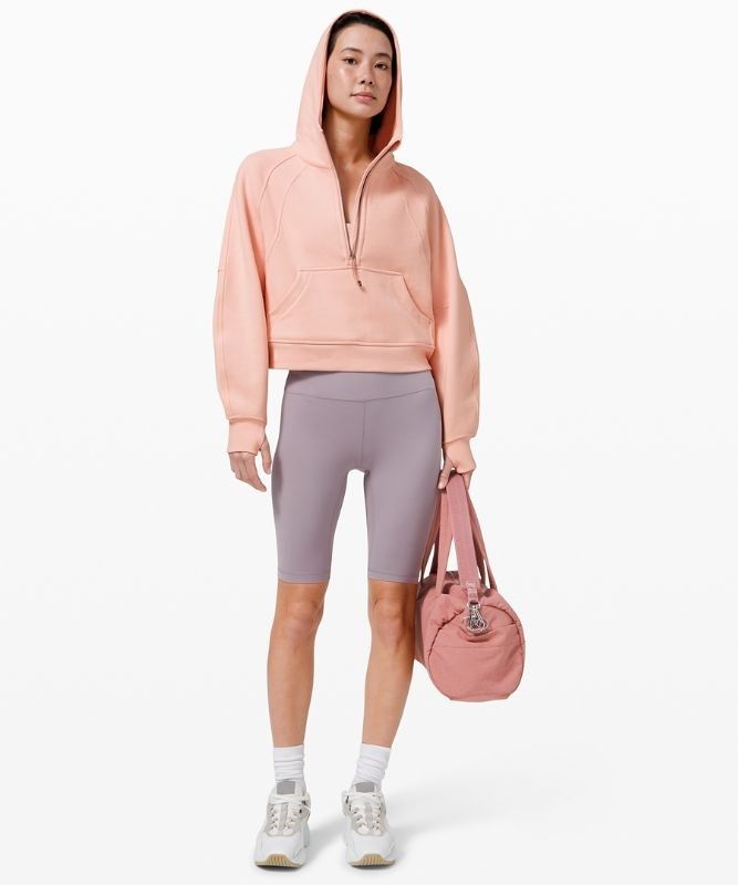 Lululemon Scuba Oversized Half-Zip Hoodie Hoodie Dam Rosa Vita | OEUS-42970