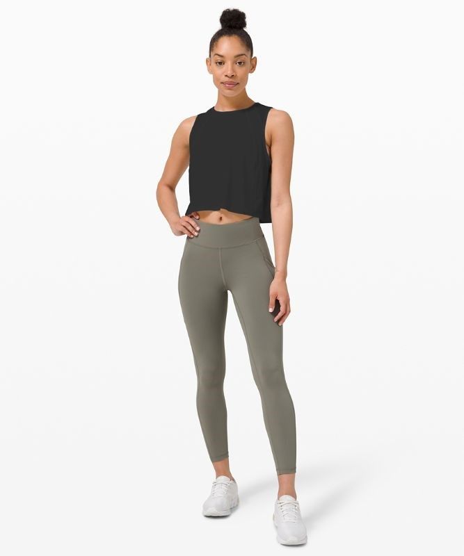 Lululemon Sculpt Cropped Tank Blast Dam Svarta | ARSO-89675