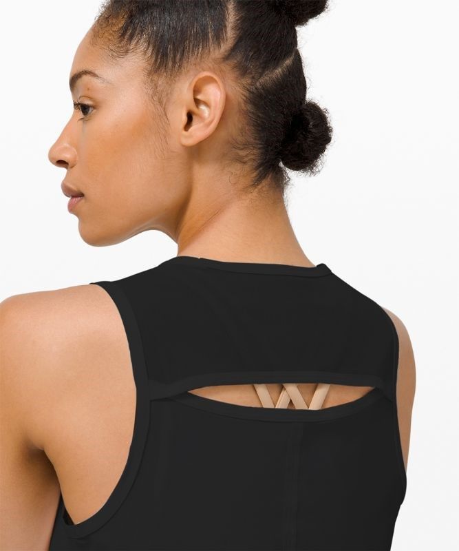 Lululemon Sculpt Cropped Tank Blast Dam Svarta | ARSO-89675
