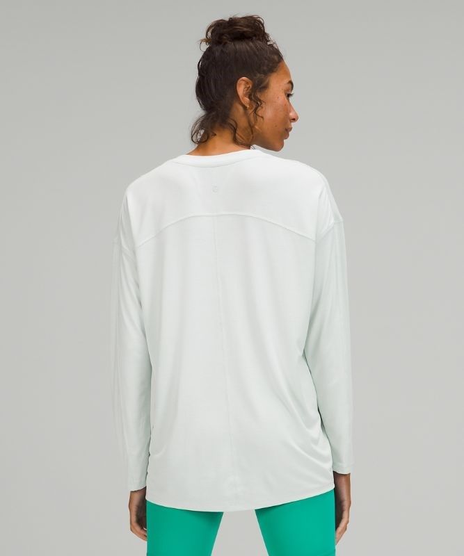 Lululemon Side Cinch Long Sleeve Crew Blast Dam Ocean Air | HGMY-36408