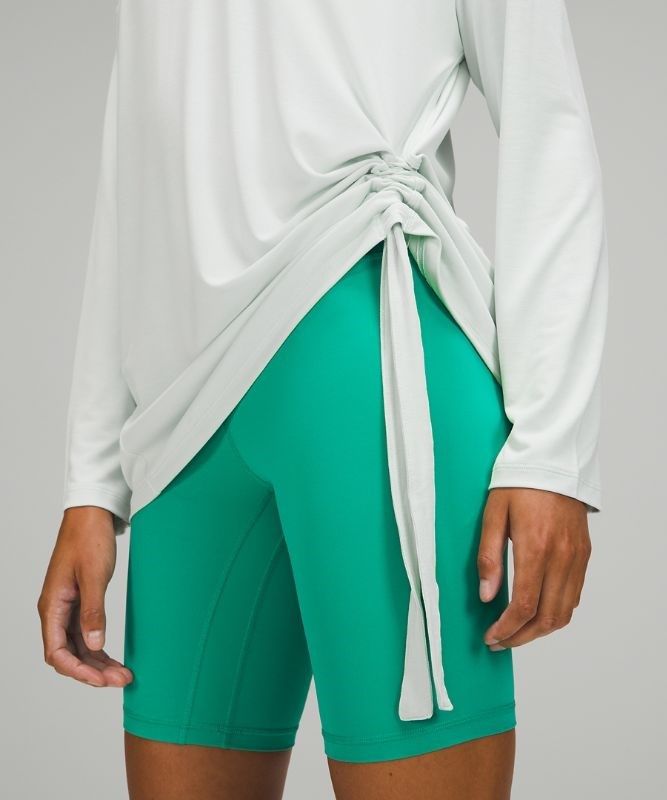 Lululemon Side Cinch Long Sleeve Crew Blast Dam Ocean Air | HGMY-36408