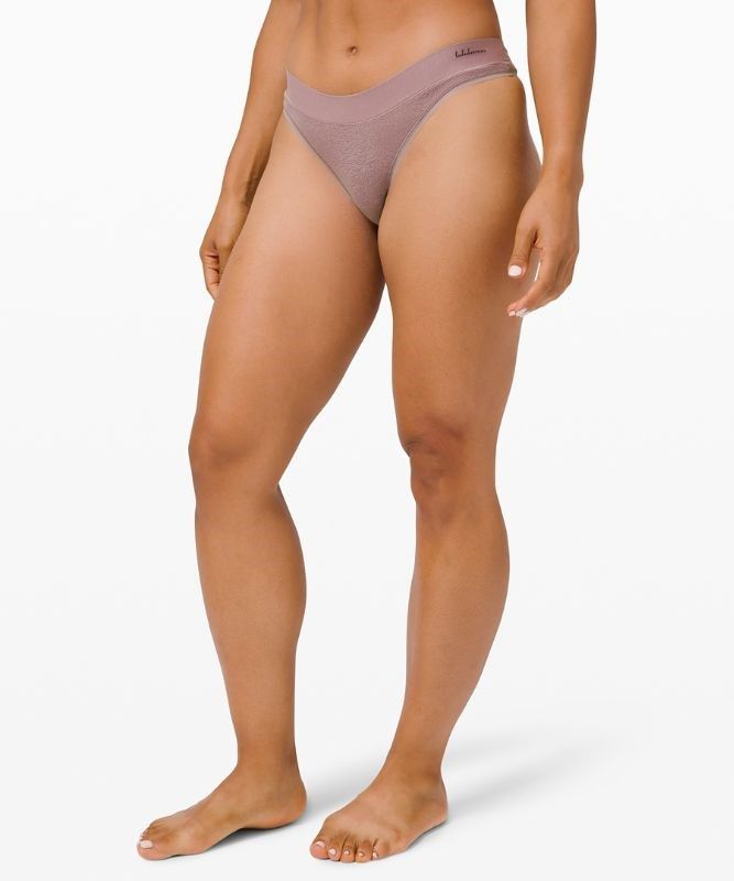 Lululemon Soft Breathable Thong 3 Pack Underkläder Dam Lila Svarta | FQDW-70345