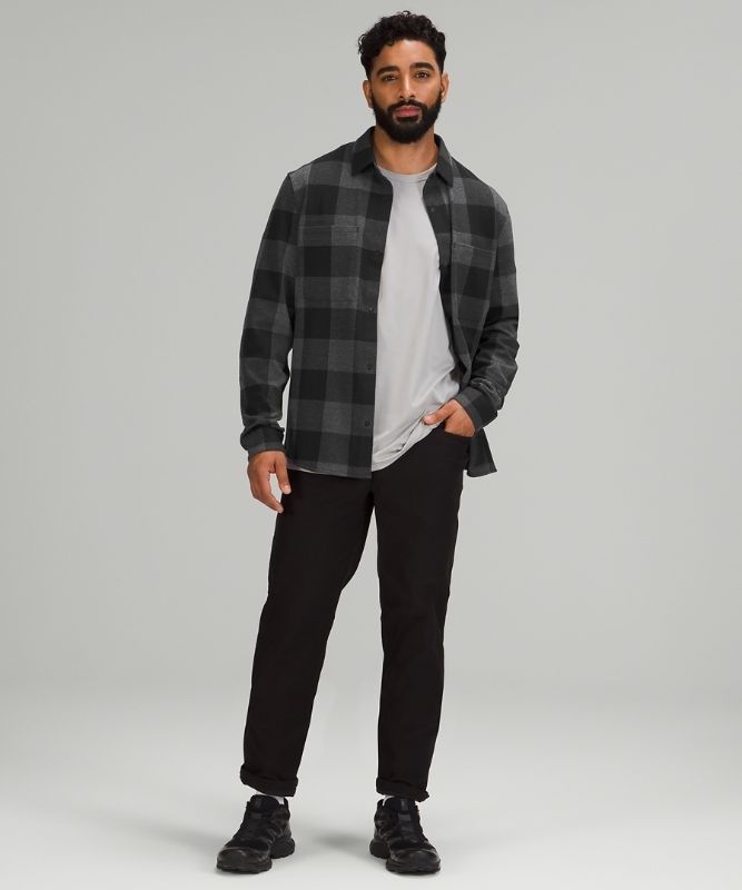 Lululemon Soft Knit Overshirt Blast Herr Svarta Mörkgrå | SFZL-07891