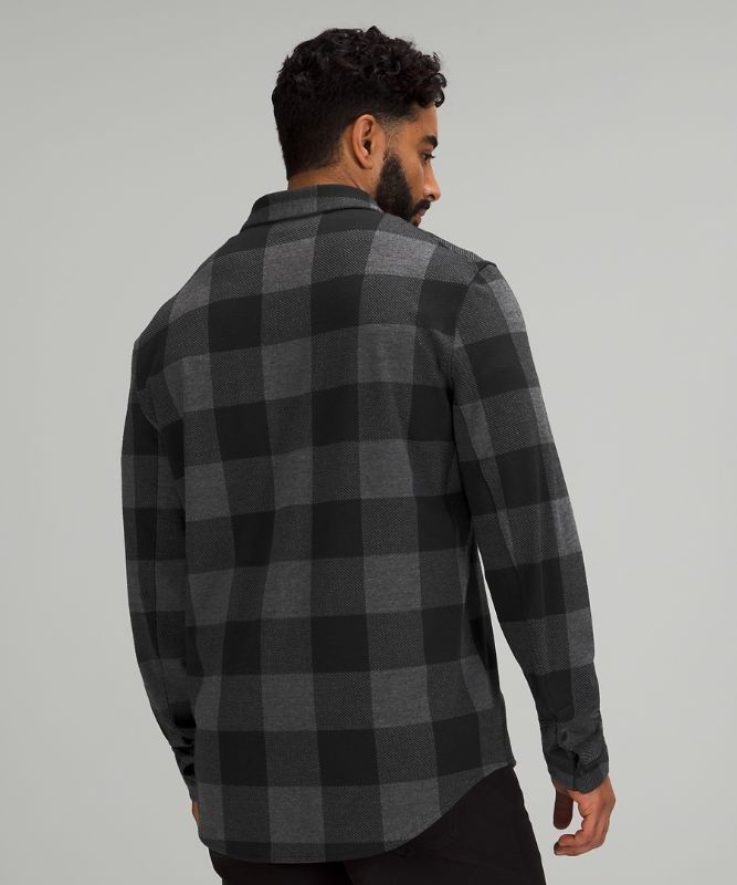 Lululemon Soft Knit Overshirt Blast Herr Svarta Mörkgrå | SFZL-07891