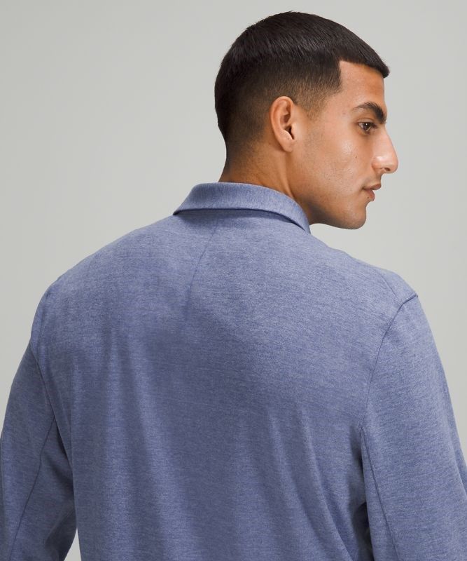 Lululemon Soft Knit Overshirt Blast Herr Heathered Larkspur | GLJP-96175