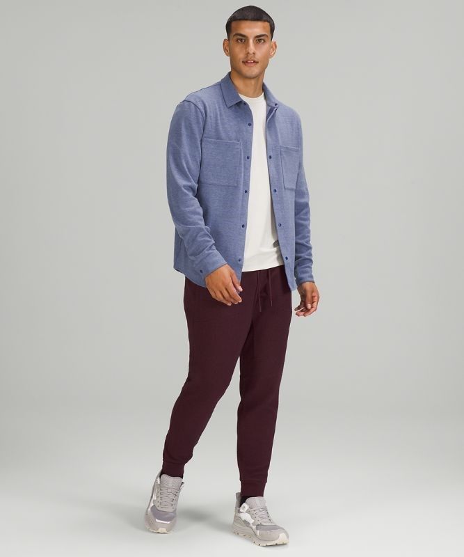 Lululemon Soft Knit Overshirt Blast Herr Heathered Larkspur | GLJP-96175