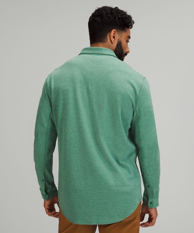 Lululemon Soft Knit Overshirt Blast Herr Gröna | FAPV-73261