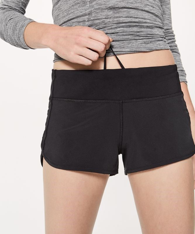 Lululemon Speed Short Shorts Dam Svarta | ETQP-20148