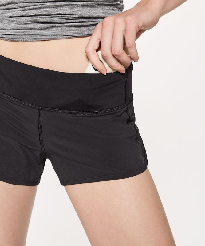 Lululemon Speed Short Shorts Dam Svarta | ETQP-20148