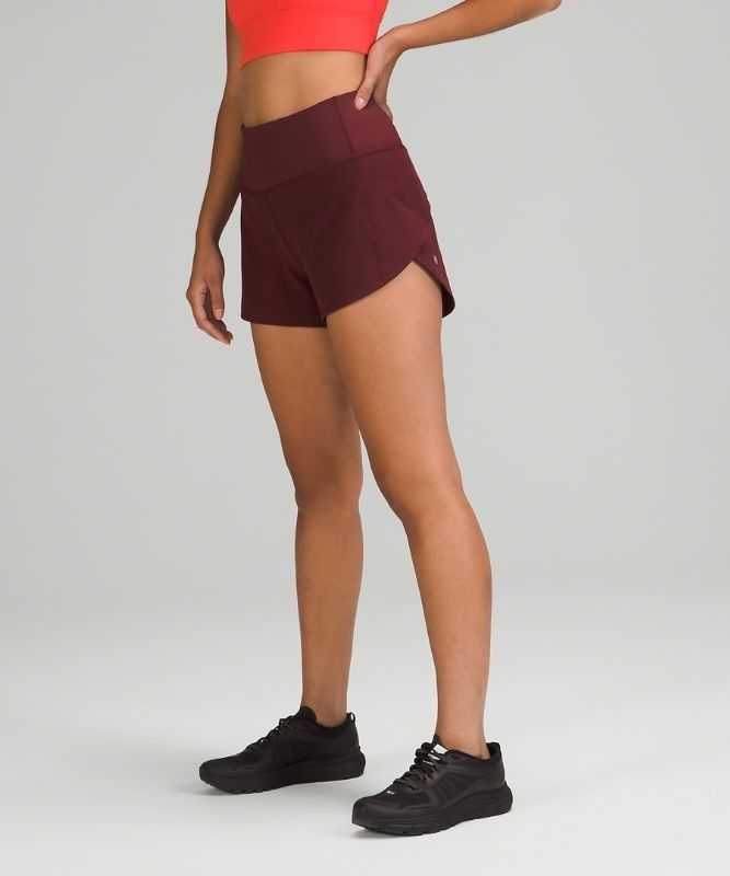 Lululemon Speed Up High-Rise Short 4 Lined Shorts Dam Röda Vinröda | RZGO-10432