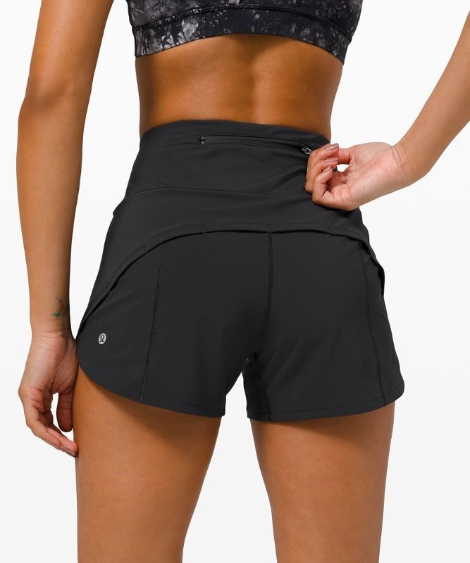 Lululemon Speed Up High-Rise Short 4 Lined Shorts Dam Svarta | OZGK-79832