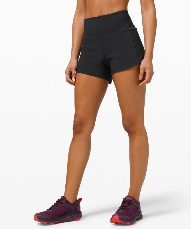 Lululemon Speed Up High-Rise Short 4 Lined Shorts Dam Svarta | OZGK-79832