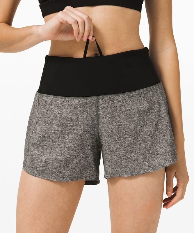 Lululemon Speed Up High-Rise Short 4 Lined Shorts Dam Olika Färger Svarta Svarta | NCBE-04985
