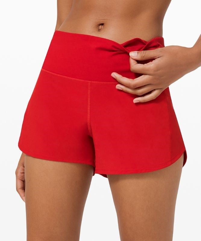 Lululemon Speed Up High-Rise Short 4 Lined Shorts Dam Mörkröda | FOCD-98723
