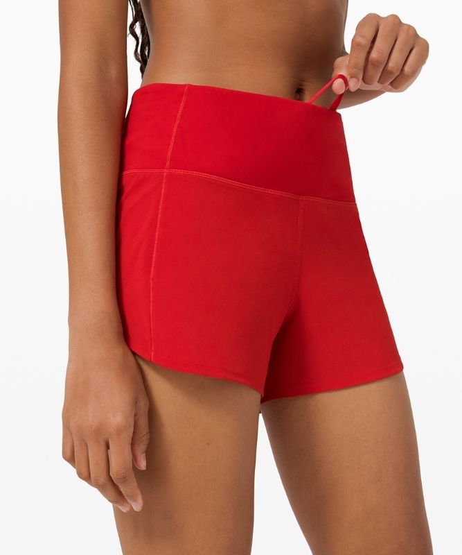 Lululemon Speed Up High-Rise Short 4 Lined Shorts Dam Mörkröda | FOCD-98723