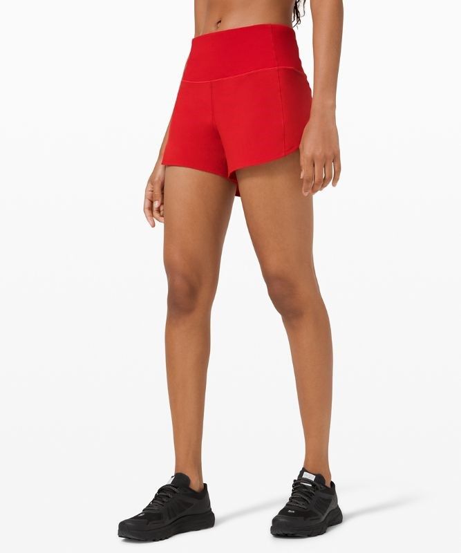 Lululemon Speed Up High-Rise Short 4 Lined Shorts Dam Mörkröda | FOCD-98723
