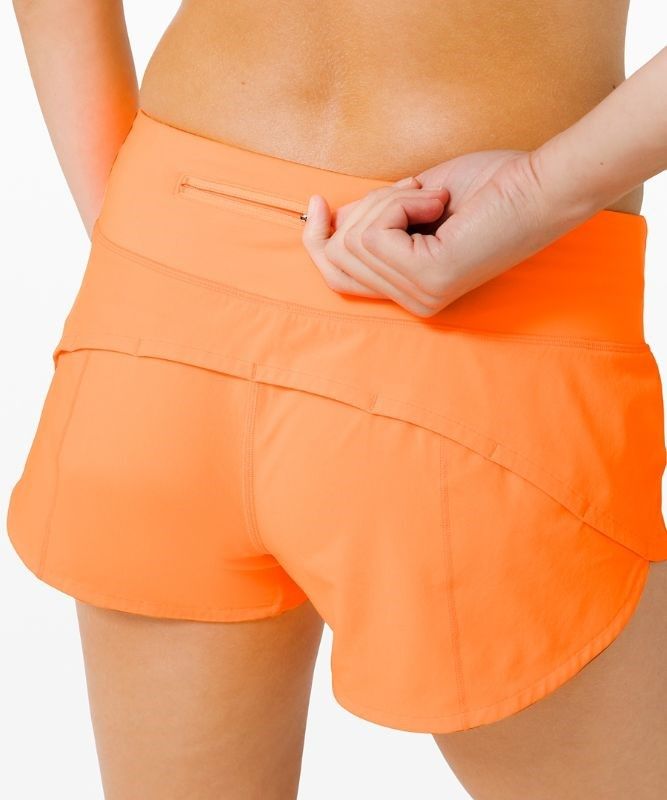 Lululemon Speed Up Low-Rise Lined Short 2.5 Shorts Dam Orange | LQWR-53186