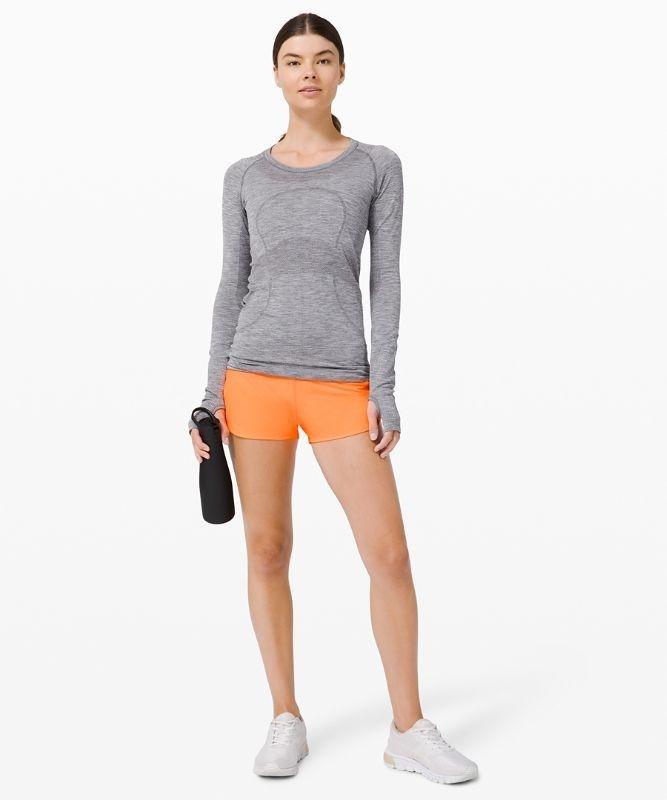 Lululemon Speed Up Low-Rise Lined Short 2.5 Shorts Dam Orange | LQWR-53186