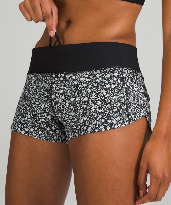 Lululemon Speed Up Low-Rise Lined Short 2.5 Shorts Dam Vita Svarta Svarta | JPOA-08152