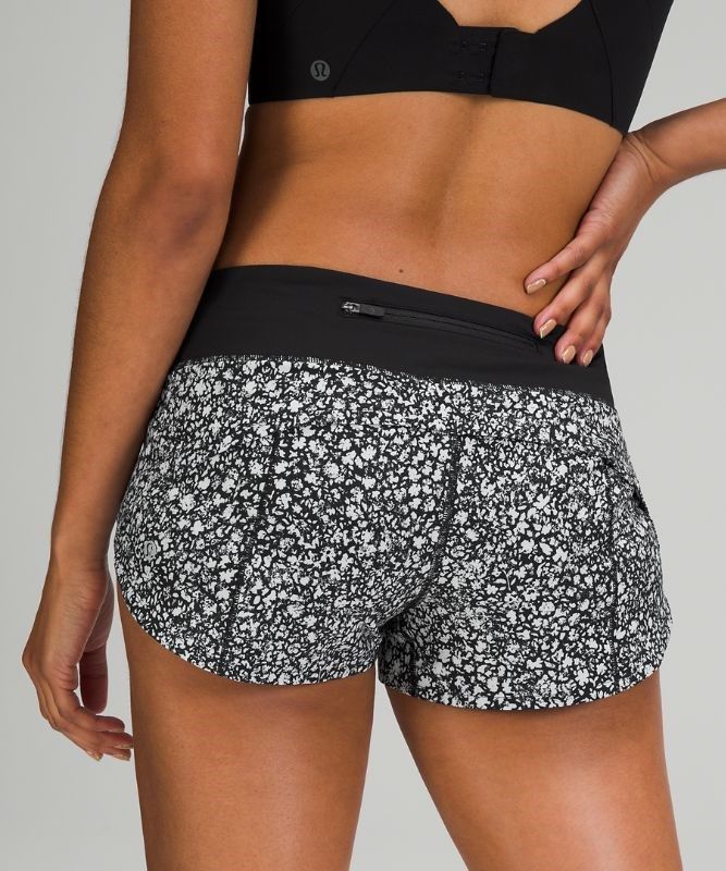 Lululemon Speed Up Low-Rise Lined Short 2.5 Shorts Dam Vita Svarta Svarta | JPOA-08152