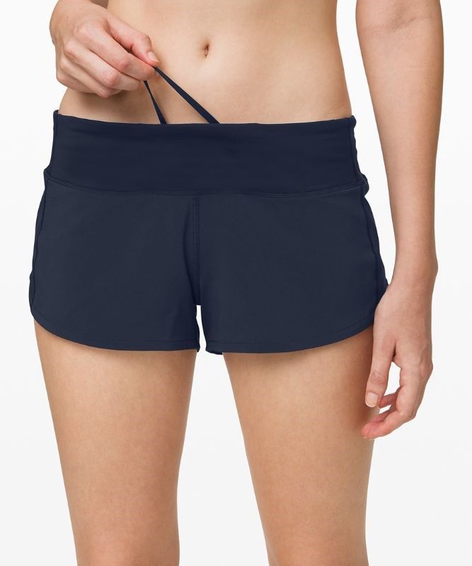 Lululemon Speed Up Low-Rise Lined Short 2.5 Shorts Dam Marinblå | TIVC-82104