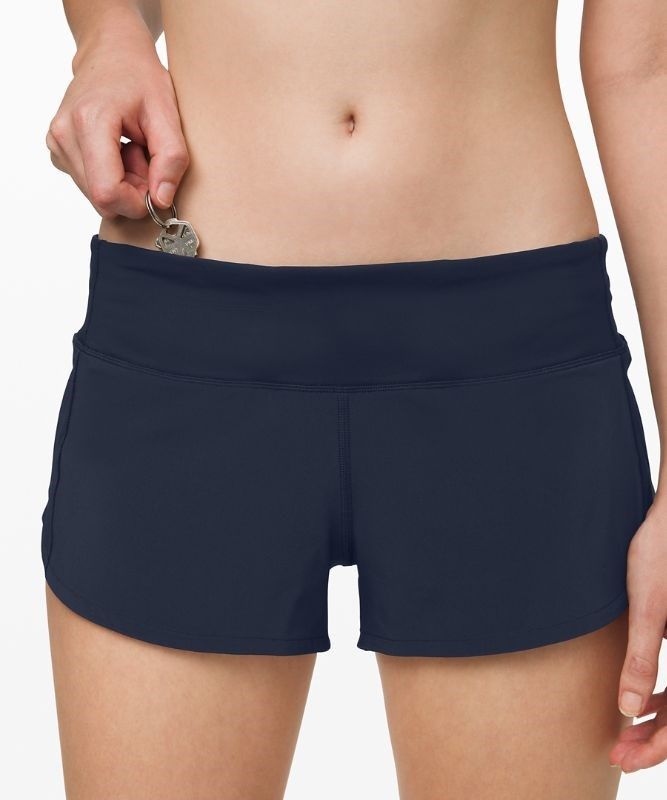 Lululemon Speed Up Low-Rise Lined Short 2.5 Shorts Dam Marinblå | TIVC-82104