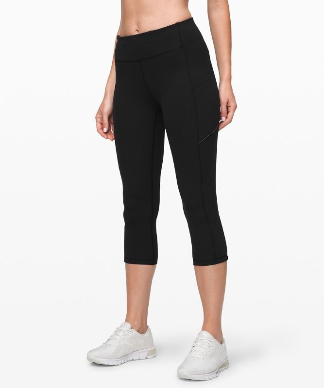 Lululemon Speed Up MR Crop 21 Byxor Dam Svarta | CEOF-95687