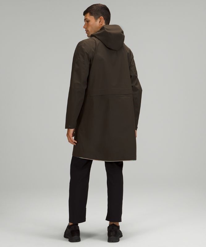 Lululemon Storm Field Trench Coat Jackor Herr Mörkolivgröna | HEGO-04396
