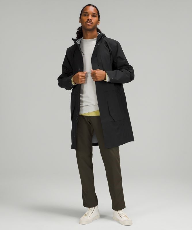 Lululemon Storm Field Trench Coat Jackor Herr Svarta | BRAS-95718