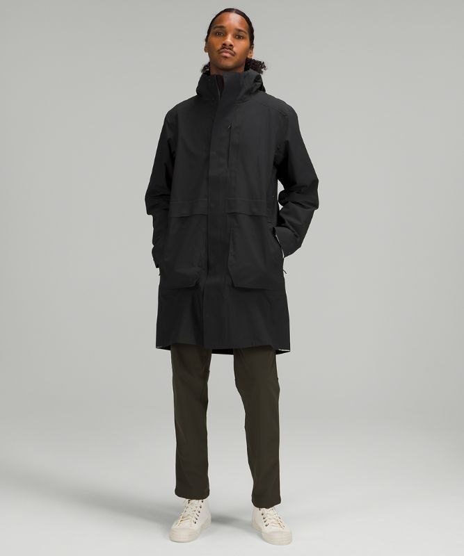 Lululemon Storm Field Trench Coat Jackor Herr Svarta | BRAS-95718