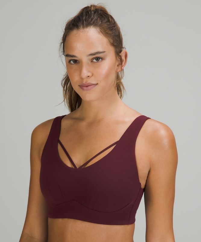 Lululemon Strappy Nulu Yoga Bra Light Support, C/D Cup Sport BH Dam Cassis | DMWN-84012
