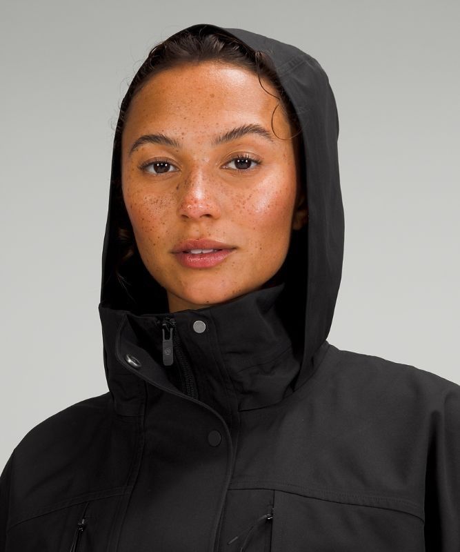 Lululemon StretchSeal Relaxed-Fit Long Rain Jacket Jackor Dam Svarta | WORL-74251
