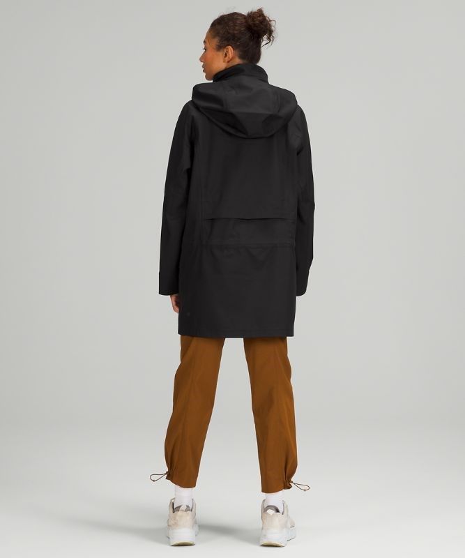 Lululemon StretchSeal Relaxed-Fit Long Rain Jacket Jackor Dam Svarta | WORL-74251