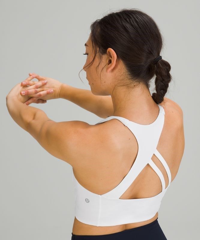 Lululemon Strong Lines Bra Medium Supports Sport BH Dam Vita | ZUEY-23465