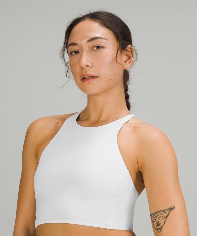 Lululemon Strong Lines Bra Medium Supports Sport BH Dam Vita | ZUEY-23465