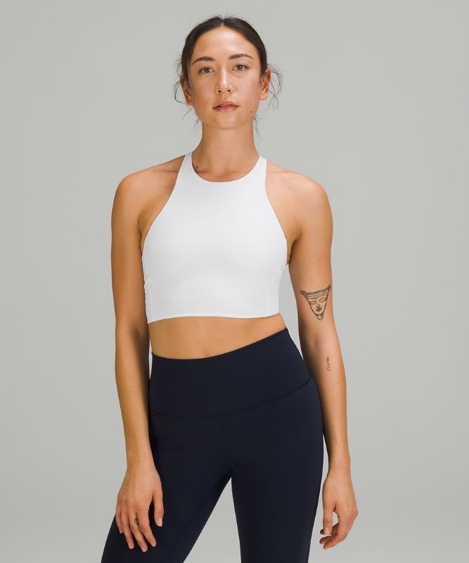 Lululemon Strong Lines Bra Medium Supports Sport BH Dam Vita | ZUEY-23465