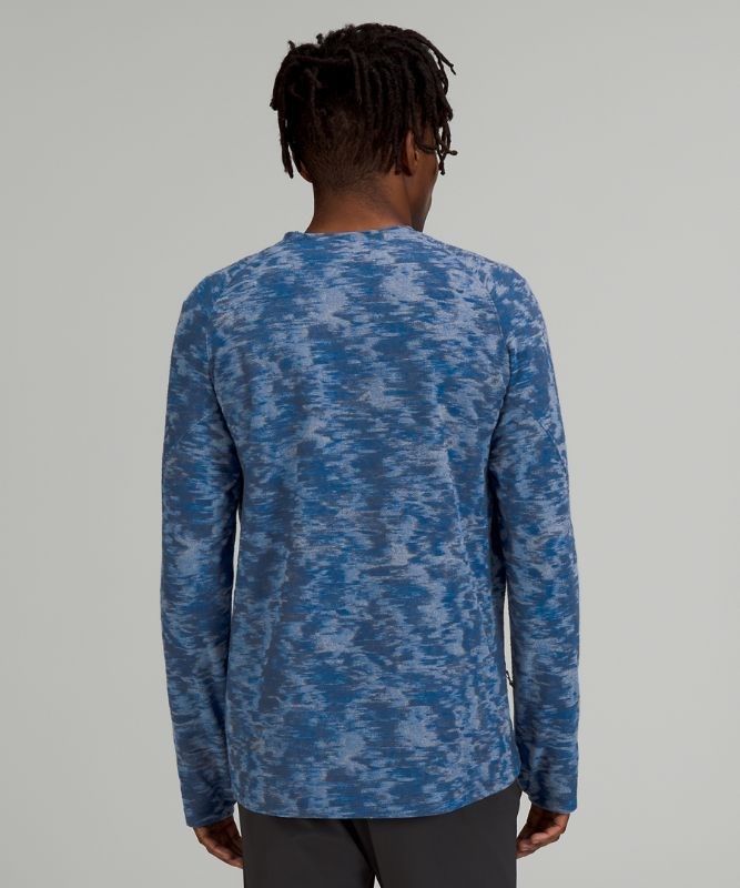 Lululemon Surge Warm Crew Blast Herr Blå | IJGT-59718