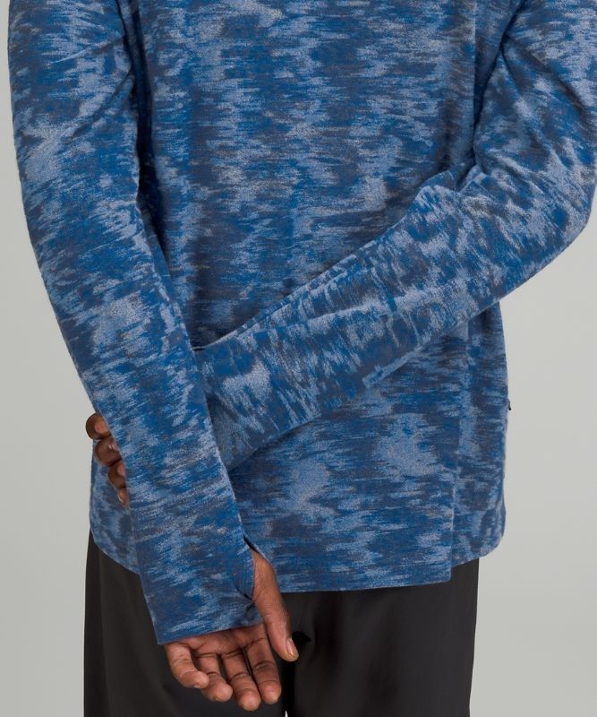 Lululemon Surge Warm Crew Blast Herr Blå | IJGT-59718