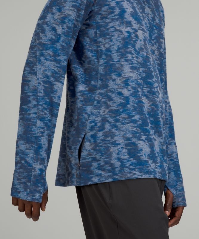 Lululemon Surge Warm Crew Blast Herr Blå | IJGT-59718