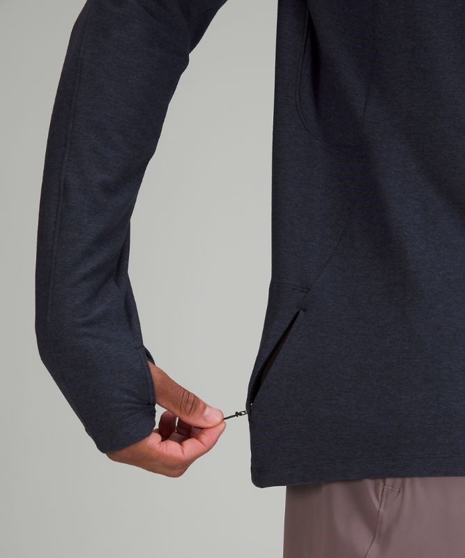 Lululemon Surge Warm Crew Tröjor Herr Marinblå Svarta | VYAQ-06483