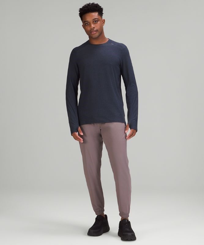 Lululemon Surge Warm Crew Tröjor Herr Marinblå Svarta | VYAQ-06483