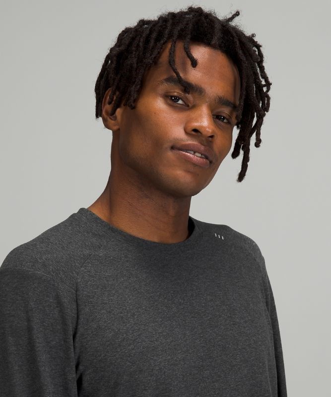 Lululemon Surge Warm Crew Tröjor Herr Mörkgrå Svarta | YGEL-70369