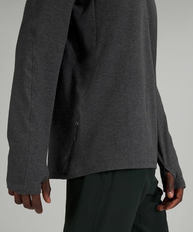 Lululemon Surge Warm Crew Tröjor Herr Mörkgrå Svarta | YGEL-70369